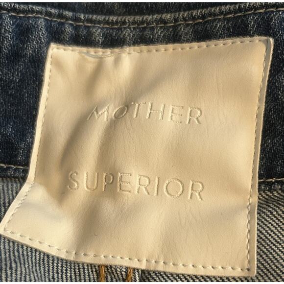 MOTHER SUPERIOR Women's The Triple Stack Dazzler Denim Jeans Tie Waist-Size 27 - Picture 6 of 11